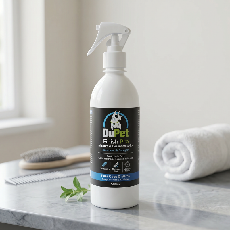 DuPet Finish Pro Alisante e Desembaraçador Pet Acelerador de Secagem 500ml
