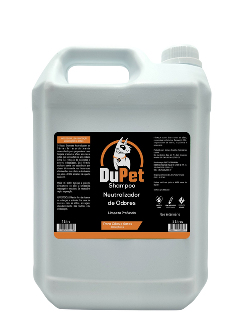 DuPet Shampoo 5 Litros – Neutralizador Odores, Limpeza Profunda Alto Rendimento