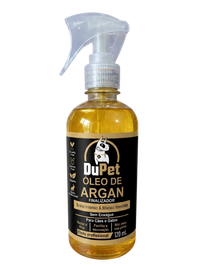 Óleo Argan Pet 120ml DuPet Hidratante Brilho Desembaraçador Cães Gatos Profissional