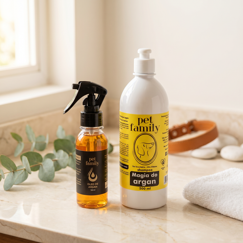 Kit Magia do Argan — Shampoo + Óleo Finalizador restauração e brilho