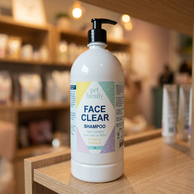 Shampoo FACE CLEAR 1L — não arde os olhos, ideal para focinho e face