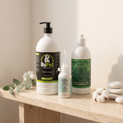 Shampoo Pet 1 L + Condicionador + Óleo Anti Coceiras Dupet Melaleuca